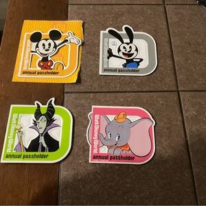 Walt Disney World Annual Passholder Magnet bundle includes 4 magnets